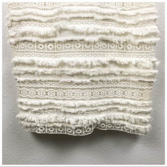 Trina Turk Stow‎ Sleeveless Tiered Fringe & Lace Sheath Dress Size 2 - Picture 4 of 10